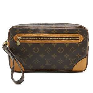 LOUIS VUITTON Brown Monogram Clutch Bag